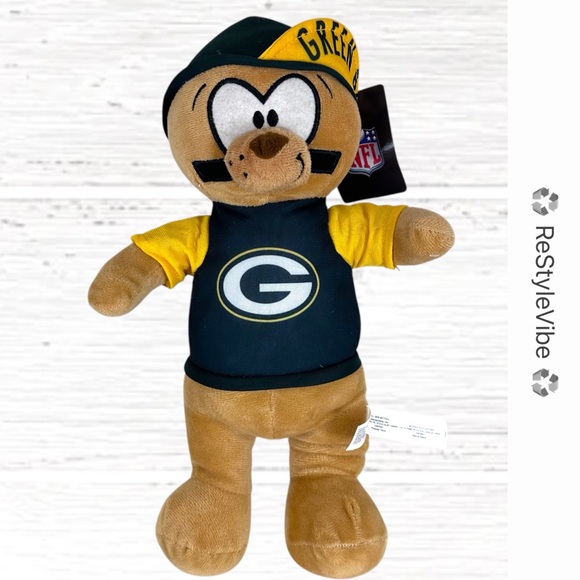 GOOD STUFF X NFL Plush Stuffed Toy Bear Green Bay Packers NWT NEW 15” - Picture 1 of 12